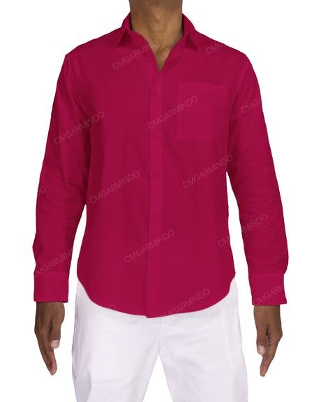 Fitted Long Sleeve Button Up Shirt