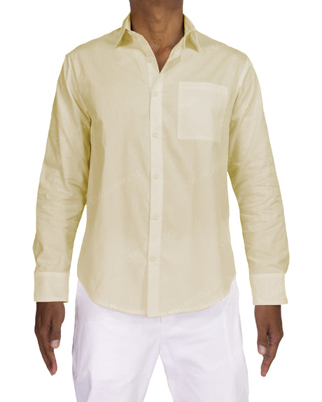 Fitted Long Sleeve Button Up Shirt