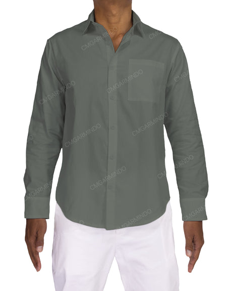 Fitted Long Sleeve Button Up Shirt