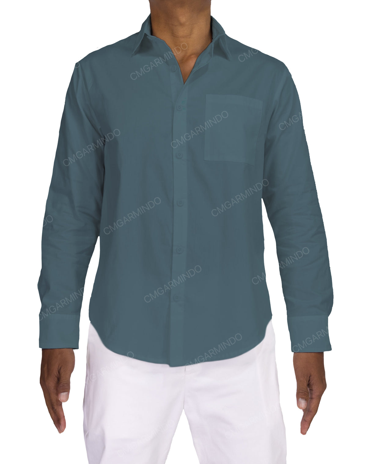 Fitted Long Sleeve Button Up Shirt