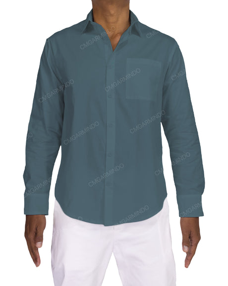 Fitted Long Sleeve Button Up Shirt