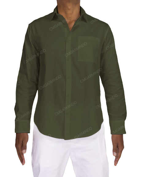 Fitted Long Sleeve Button Up Shirt
