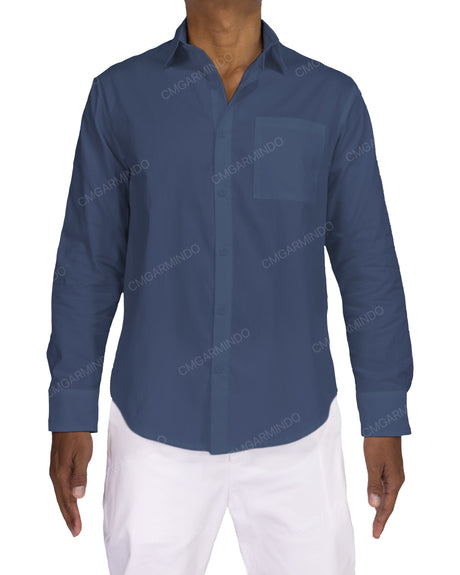 Fitted Long Sleeve Button Up Shirt