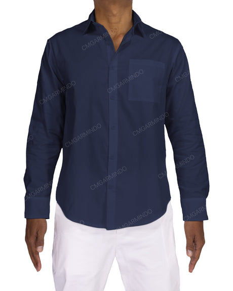 Fitted Long Sleeve Button Up Shirt