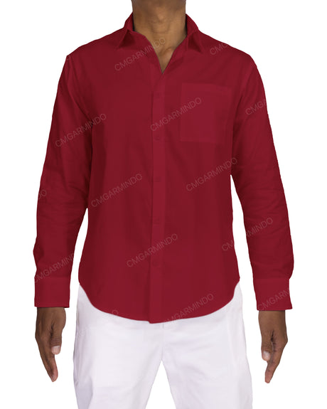 Fitted Long Sleeve Button Up Shirt