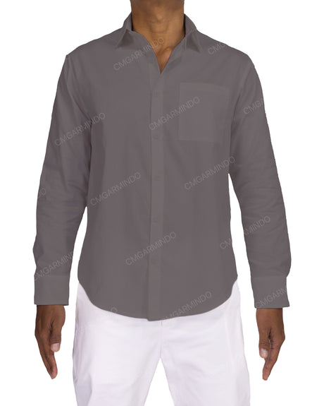 Fitted Long Sleeve Button Up Shirt
