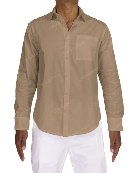 Fitted Long Sleeve Button Up Shirt
