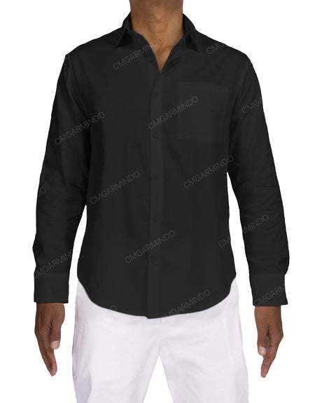 Fitted Long Sleeve Button Up Shirt