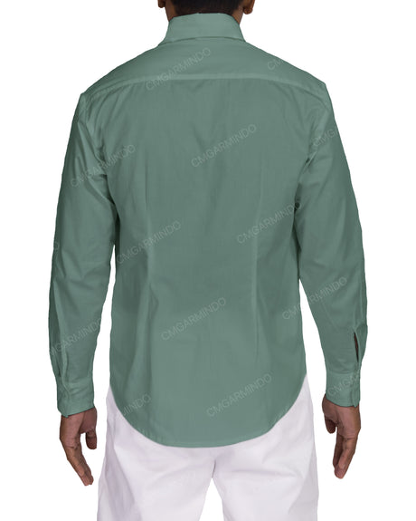 Fitted Long Sleeve Button Up Shirt