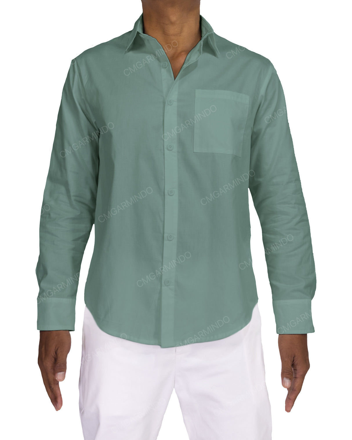 Fitted Long Sleeve Button Up Shirt