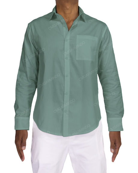 Fitted Long Sleeve Button Up Shirt
