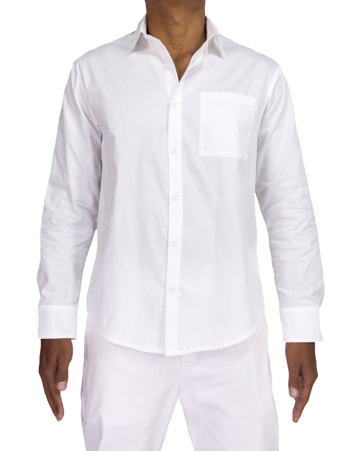 Fitted Long Sleeve Button Up Shirt