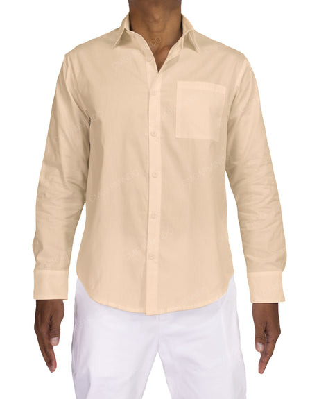 Fitted Long Sleeve Button Up Shirt
