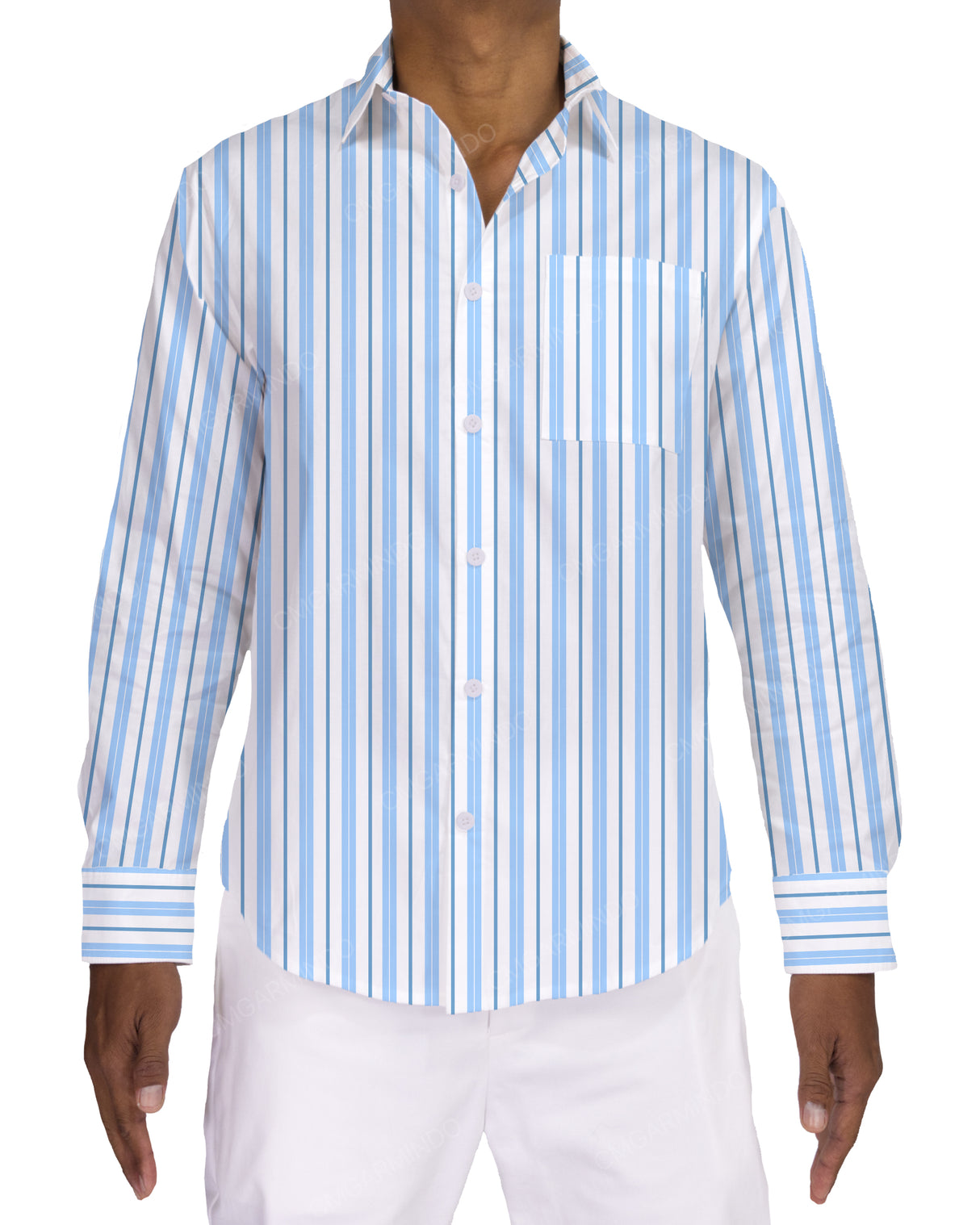 Fitted Long Sleeve Button Up Shirt