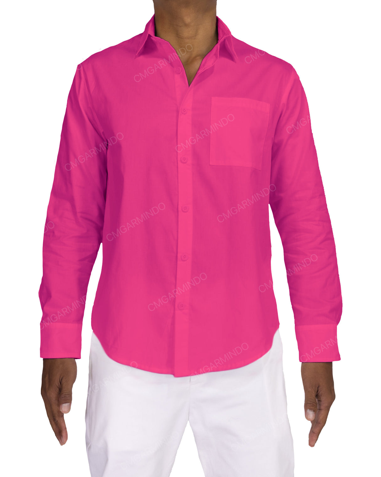 Fitted Long Sleeve Button Up Shirt