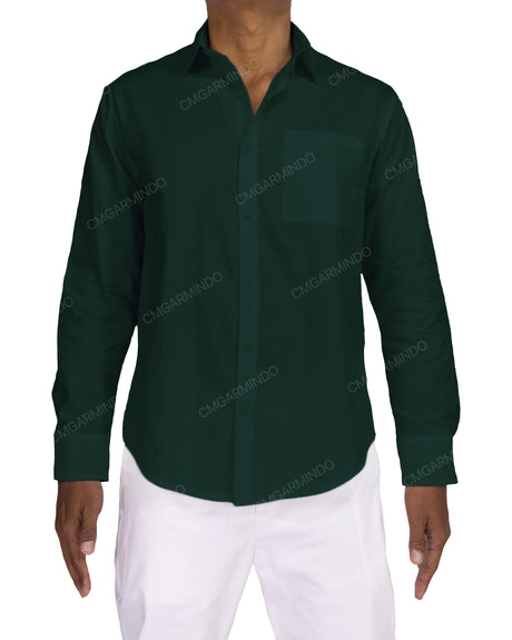 Fitted Long Sleeve Button Up Shirt