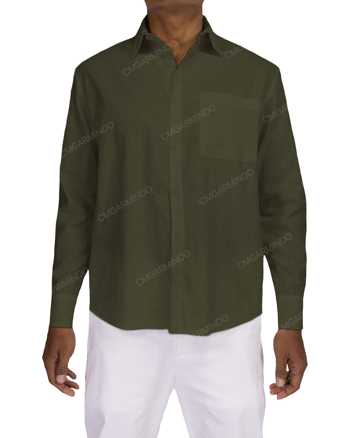 Relaxed Long Sleeve Button Up Shirt