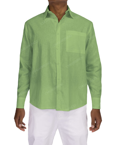 Relaxed Long Sleeve Button Up Shirt