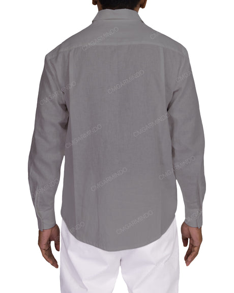 Relaxed Long Sleeve Button Up Shirt