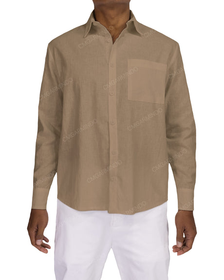 Relaxed Long Sleeve Button Up Shirt
