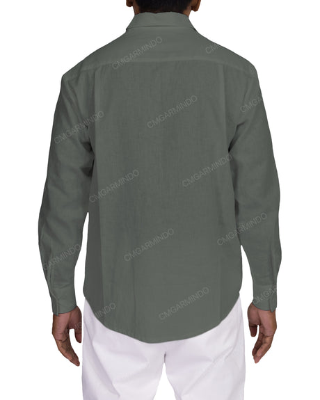 Relaxed Long Sleeve Button Up Shirt