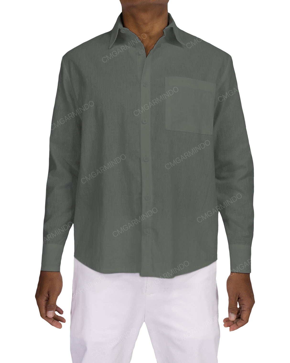 Relaxed Long Sleeve Button Up Shirt