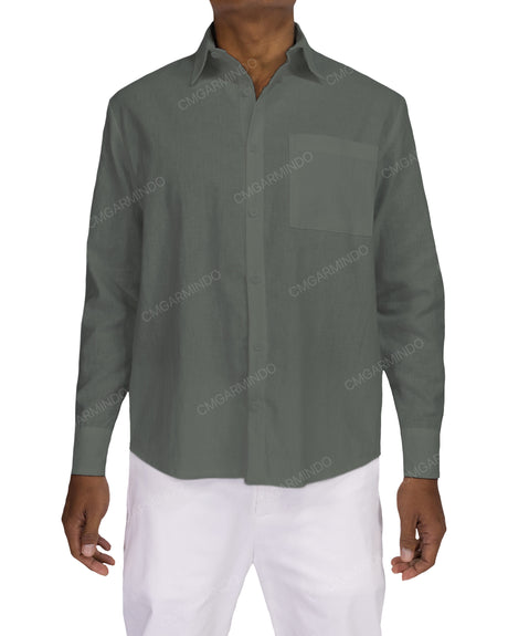 Relaxed Long Sleeve Button Up Shirt