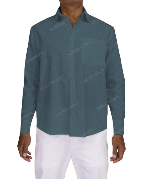 Relaxed Long Sleeve Button Up Shirt