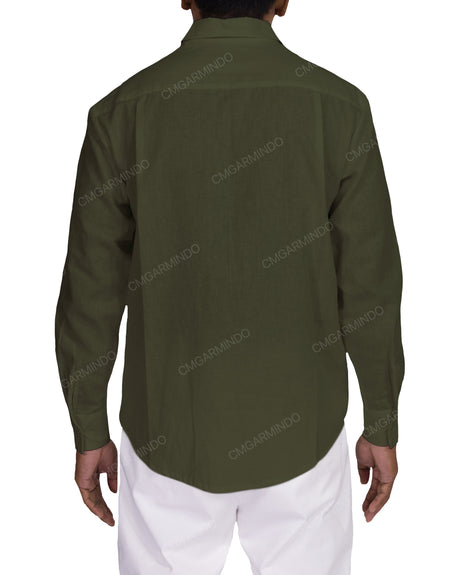 Relaxed Long Sleeve Button Up Shirt