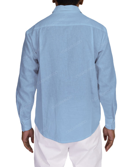 Relaxed Long Sleeve Button Up Shirt