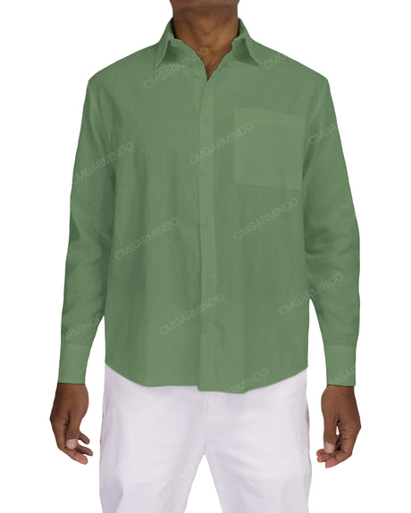 Relaxed Long Sleeve Button Up Shirt