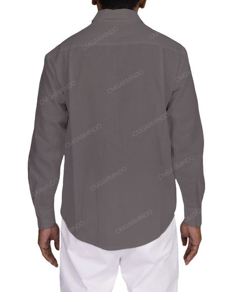Relaxed Long Sleeve Button Up Shirt