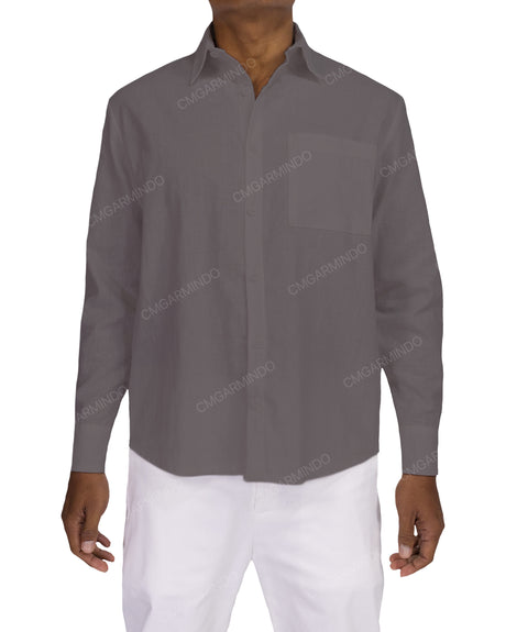 Relaxed Long Sleeve Button Up Shirt