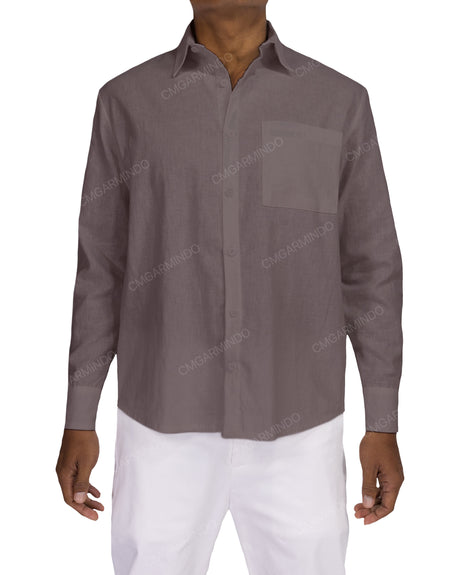 Relaxed Long Sleeve Button Up Shirt