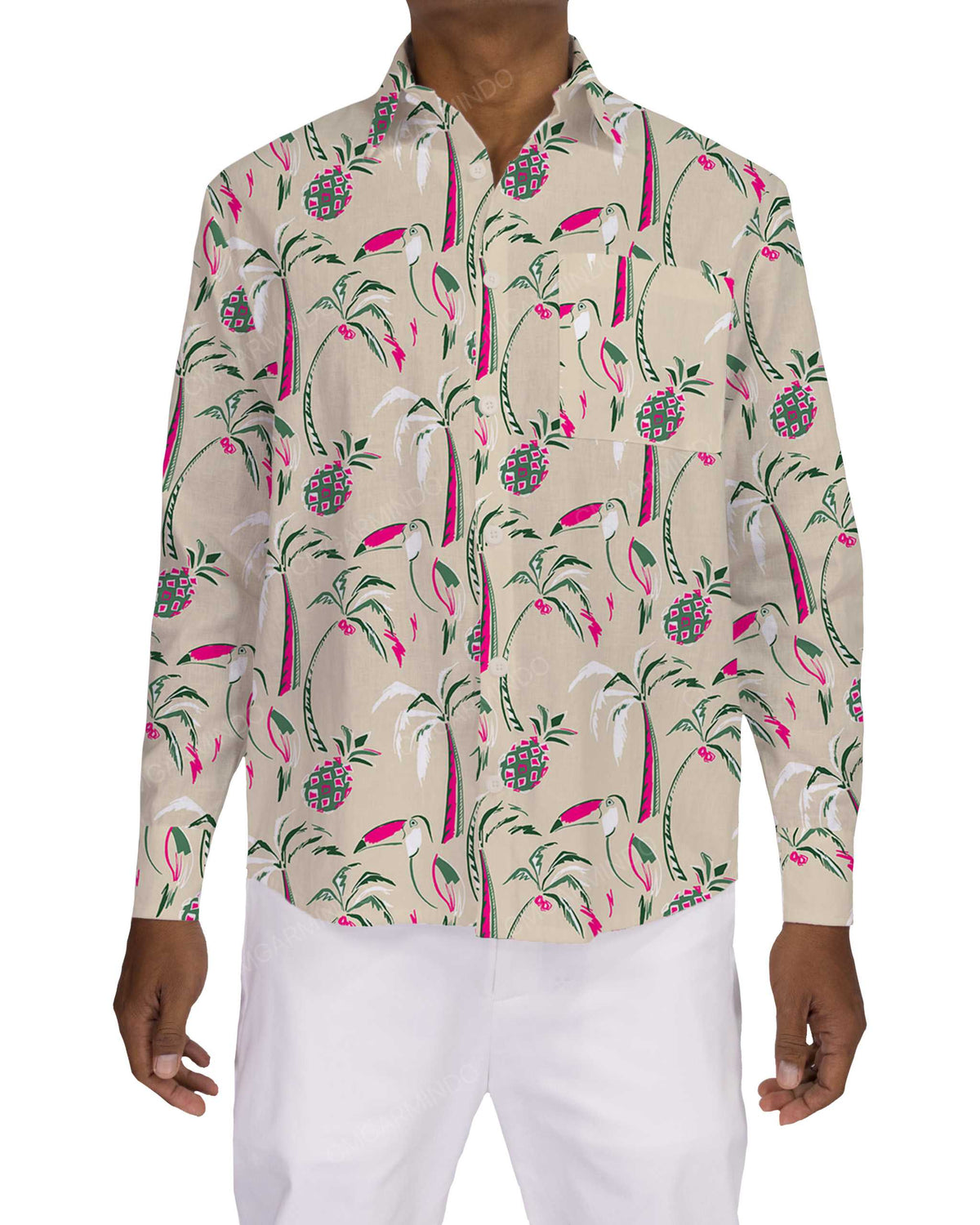 Relaxed Long Sleeve Button Up Shirt