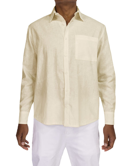 Relaxed Long Sleeve Button Up Shirt