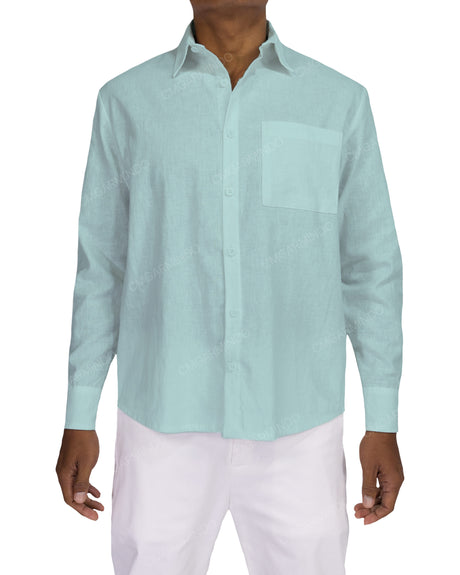 Relaxed Long Sleeve Button Up Shirt