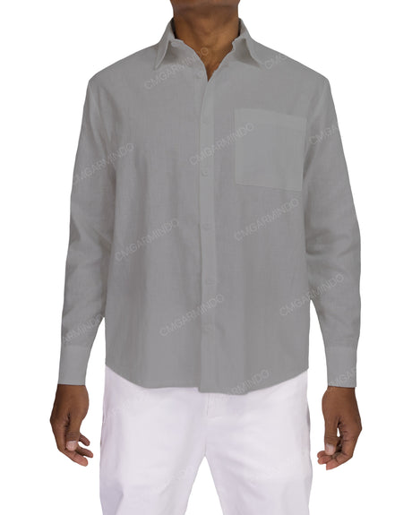 Relaxed Long Sleeve Button Up Shirt