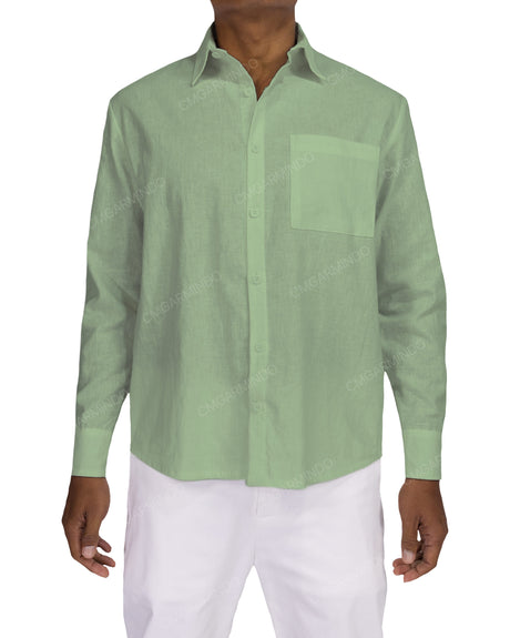 Relaxed Long Sleeve Button Up Shirt