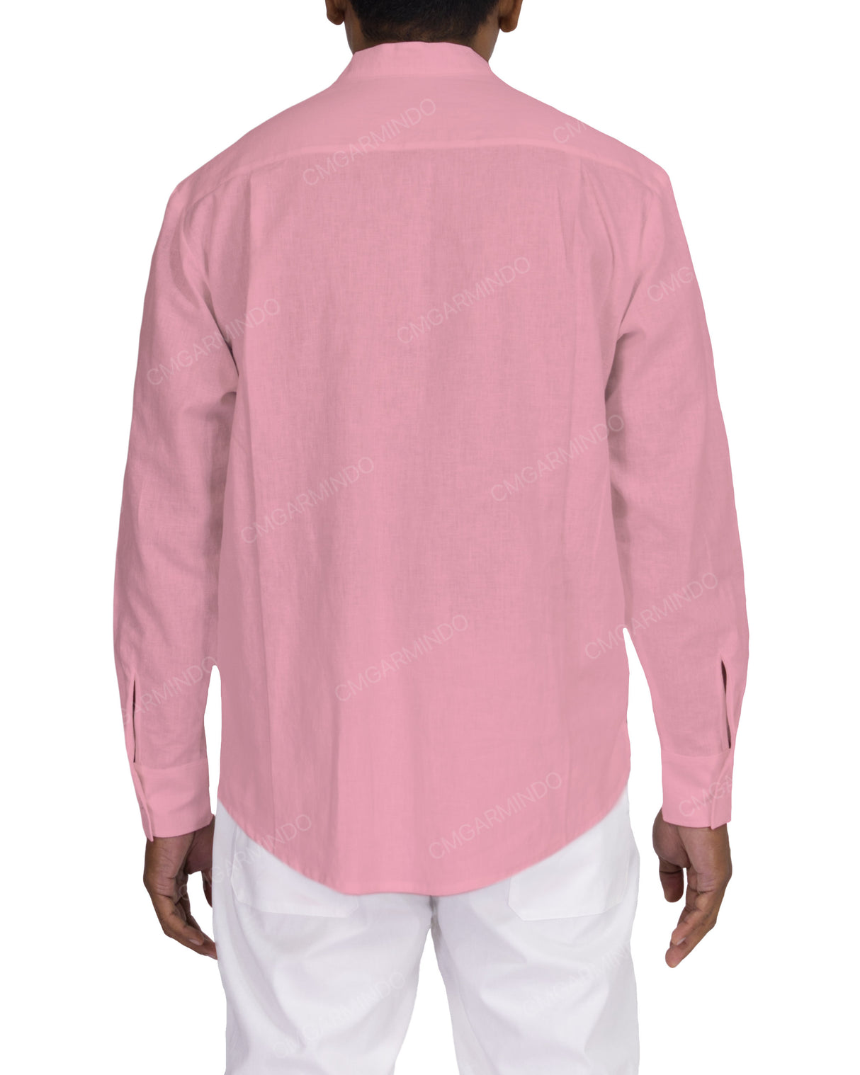 Long Sleeve Mandarin Collar Shirt