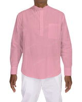 Long Sleeve Mandarin Collar Shirt