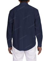 Long Sleeve Mandarin Collar Shirt