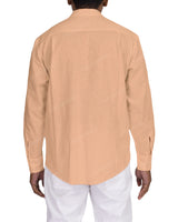 Long Sleeve Mandarin Collar Shirt