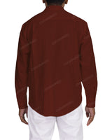 Long Sleeve Mandarin Collar Shirt