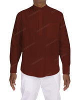 Long Sleeve Mandarin Collar Shirt