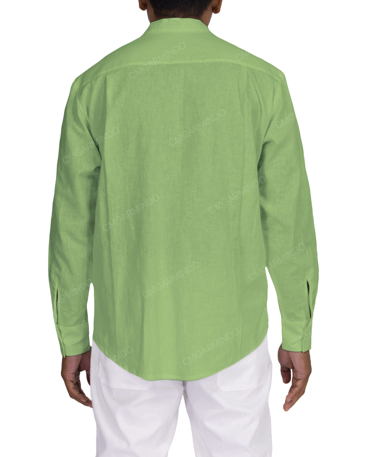 Long Sleeve Mandarin Collar Shirt
