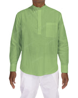 Long Sleeve Mandarin Collar Shirt
