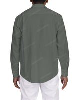 Long Sleeve Mandarin Collar Shirt