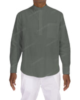 Long Sleeve Mandarin Collar Shirt