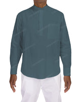 Long Sleeve Mandarin Collar Shirt